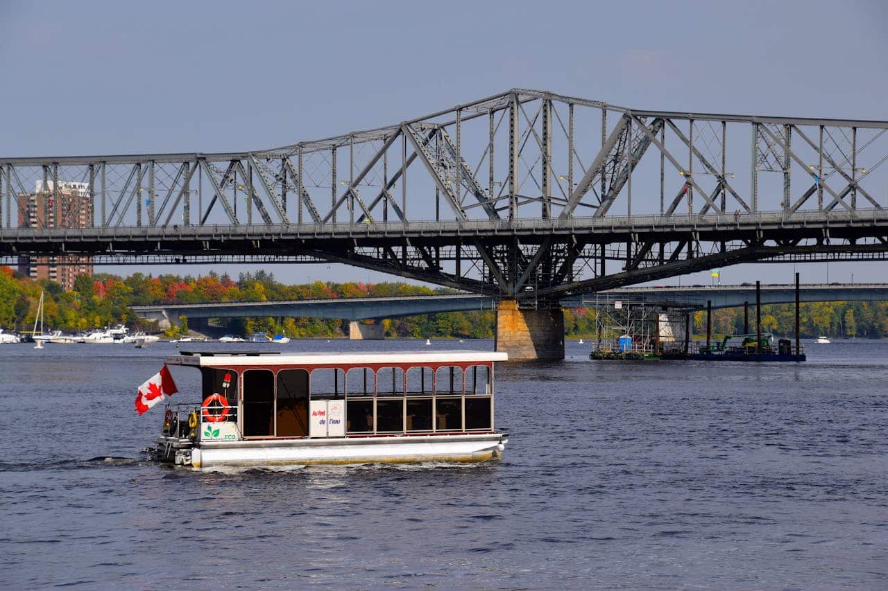 a ferry boat on the ottawa river